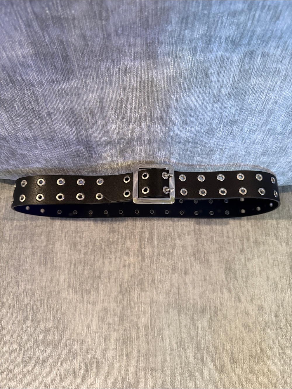 Black & silver belt 37” long (S or XS?) brand new, never used!